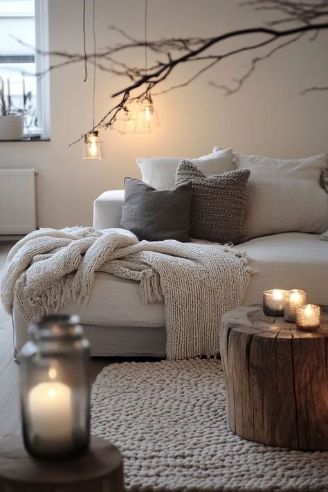 Couch Aesthetic Cozy, Hygge Living Room Inspiration, Hygge Decor Living Rooms, Scandinavian Living Room Nordic Style, Scandanavian Interiors, Danish Living Room, Black Sofa Living Room Decor, White Sofa Living Room, Hygge Living Room