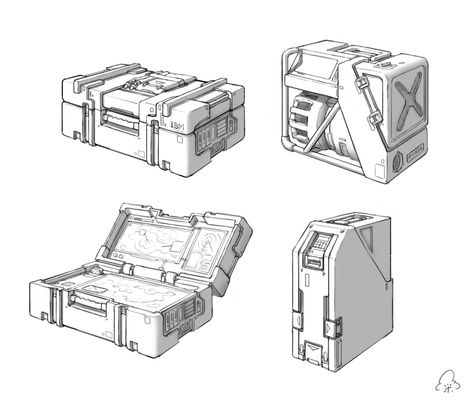 ArtStation - box, Hua YeCai Scifi Environment, Mode Cyberpunk, Sci Fi Props, Hard Surface Modeling, Spaceship Interior, Props Concept, Sci Fi Design, Sci Fi Environment, Sci Fi Models