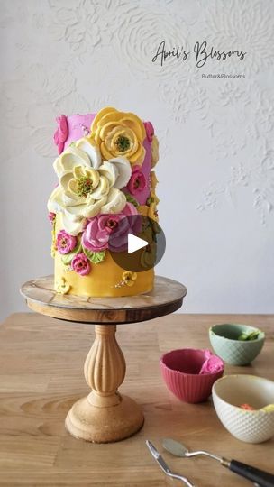 41K views · 954 reactions | April's Blossoms
Super hot summer in Bangkok, Thailand!!
Colourful and delightful month 😉
. 
"Happy Thai New​Year 2567"
. 
American buttercream used. 
. 
34-38 degrees here,
No Magic!!
I worked in air condition room. 😂😂😂

#buttercreamflowers
#butterblossoms
#paintwithknife
#summerflowers
#colourful | Butter & blossoms | Kylie Odetta · Under the Sun Buttercream Lotus Flower, Butter Icing Flower Cake Designs, Thai New Year, Painted Buttercream Flowers Wedding Cake, Buttercream Painted Cakes Flower, Korean Buttercream Flower Cake, Butter Blossoms, Bakery Goods, American Buttercream