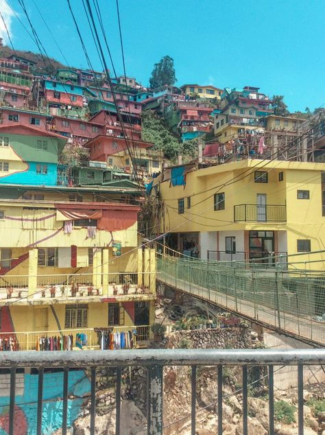 colorful houses, baguio city Baguio Aesthetic, City Sidewalk, Baguio City, Colorful Houses, Baguio, House Colors, Philippines, Bucket List, Halo