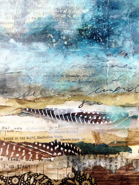 Laly Mille - Layered abstract landscape in my journal. "The Artist & the Journal" mixed media painting and art journaling online class Collage Landscape, Aesthetic Landscape, Mixed Media Art Techniques, Multimedia Arts, Media Landscape, Painting Media, Collage Art Mixed Media, Abstract Art Landscape, Landscape Drawings