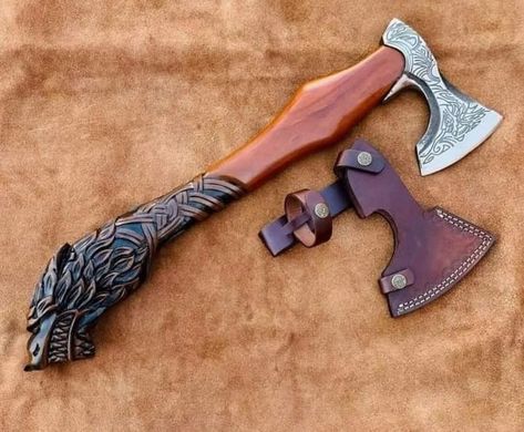 Viking Chair, Dragon Face, Viking Beard, Rose Wood, Antique Gift, Wolf Head, Knife Making, Leather Sheath, Axes