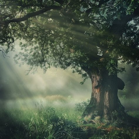 Feel the magic of ancient oak trees in a misty meadow at dawn. These majestic giants, bathed in early morning light, offer a serene escape into nature's timeless beauty. Share this post to spread the wonder and follow for more enchanting views! 🌳✨🌞 #AncientOaks #NatureMagic #MistyMeadows #MorningLight #NatureLovers #aiart #aiartist #digitalart #MysticalMorning #NaturePerfection #MagicalMoments #ForestDreams #NatureAddict #MorningGlow #AncientNature #TreeLovers #NatureHealing Misty Meadow, Mystical Landscapes, Meadow Painting, Oak Trees, Oak Tree, Morning Light, Early Morning, Follow For More, Timeless Beauty