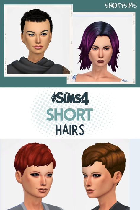 In this post, we have collected the best short hair recolors and hair mods for your kids and your toddlers. The list includes custom hairstyles for both male and female. We hope you will enjoy it. Teased Short Hair, Male Hairstyle, Best Short Hair, Sims 4 Hair Male, Hair Fan, Cc Packs, Toddler Haircuts, Female Hairstyles, Short Spiky Hairstyles