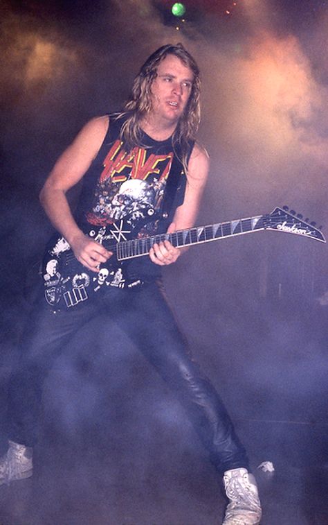 Jeff Hanneman Slayer, Jeff Hanneman 80s, Jeff Hanneman, Slayer Band, Artists Music, Cliff Burton, Metal Board, Battle Jacket, 80s Rock