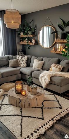 Cozy Living Room Design, Living Room Decor Gray, Deco Salon, Home Design Living Room, Apartment Decor Inspiration, House Decorating, Decor Home Living Room, Boho Living Room, Living Room Inspo