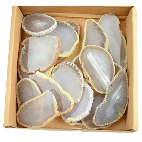 PRICES MAY VARY. Agate Slices: You will receive 30 pieces of agate slices in a variety of colors like white, grey, rose, blue and more. Size and Thickness: The agate slices measure approximately 2-3 inches in length and 0.2 inches in thickness. Natural Stones: The agate slices are cut from natural stones, each piece is unique and may vary in color and pattern. Dyed Colors: Some agate slices have dyed colors like blue and rose, while others have natural colors like white and grey. Not Coasters: T Agate Slices, Wedding Name Cards, Wedding Giveaways, Geometric Wedding, Wedding Name, Agate Slice, Wedding Places, Wedding Place Cards, Name Cards