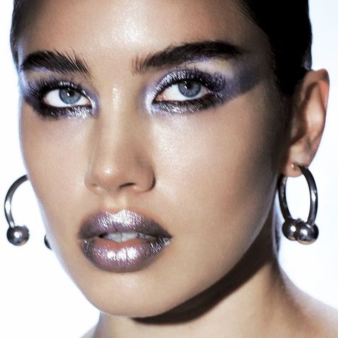 Isamaya Ffrench on Instagram: “INDUSTRIAL EARRINGS are now available on isamaya.com! Iconic, tough and inspired by age old techniques - hand soldered and enhanced with a…” Industrial Earrings, Metallic Makeup, Aquarius Season, Ethereal Makeup, Make Up Inspo, Creative Makeup Looks, Editorial Makeup, Makeup Palette, Creative Makeup