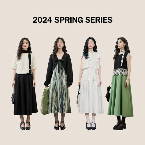 kuose on Instagram: "2024 KUOSE Spring [Flowers] Collection is inspired by the flowers that bloming in spring. It bloom in different way but it's all beautiful.  We use soft colors as the background color to create a vivid and blooming scene, expressing infinite vitality.  #kuose" Japan Fits, Romantic Vibes, Outfit Autumn, Fashion Inspiration Design, Polka Dress, Modest Fashion Outfits, Clothes Ideas, Dress Sewing Patterns, Korean Street Fashion