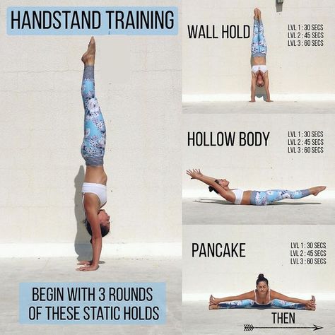 Perfect Steps - Handstand training. Working towards handstands? 🤸🏻‍♀️ Add these circuits into your self practice. I’ve tried to give you as much info as possible. Doesn’t matter what it looks like, form will come in time! Get used to… Handstand Tutorial, Handstand Progression, Handstand Training, Cer Nocturn, Headstand Yoga, Yoga Inversions, Hand Stand, Yoga Goals, Yoga Handstand