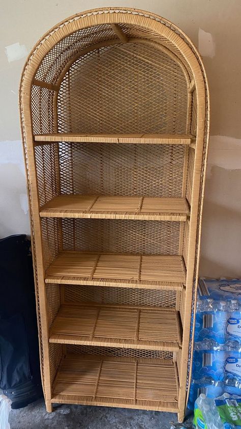 Rattan Shelf, Small Nurseries, Wicker Shelf, Vintage Rattan, Dream Apartment Decor, Cute Bedroom Ideas, My Precious, Apartment Life, Facebook Marketplace