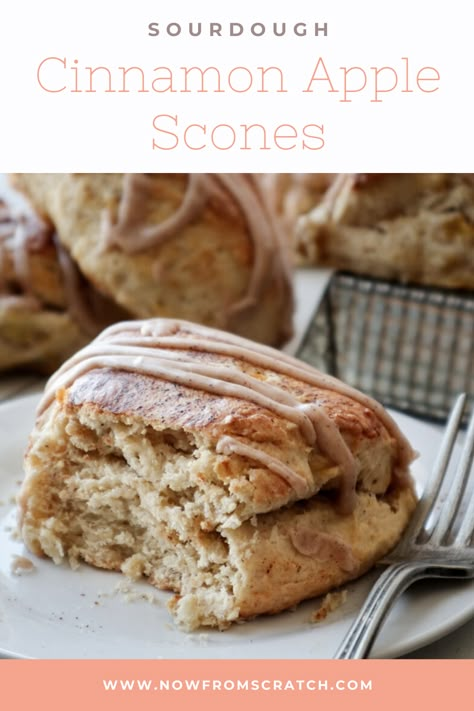 Maple Cinnamon Sourdough, Apple Cinnamon Sourdough Discard Scones, Apple Scones Sourdough, Sourdough Starter Scones, Sourdough Apple Cinnamon Scones, Sourdough Discard Apple Scones, Apple Sourdough Scones, Maple Sourdough Scones, Sour Dough Scones Recipe