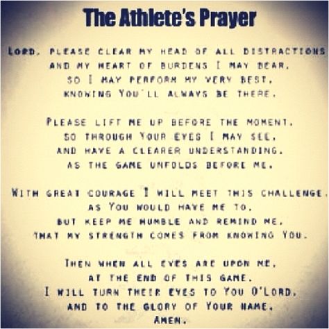 Athlete's prayer....love it! Should be said before every game with the girls! Athletes Prayer, Softball Problems, Soccer Love, Girls Lacrosse, Softball Quotes, Volleyball Quotes, Soccer Memes, Coaching Volleyball, Soccer Life