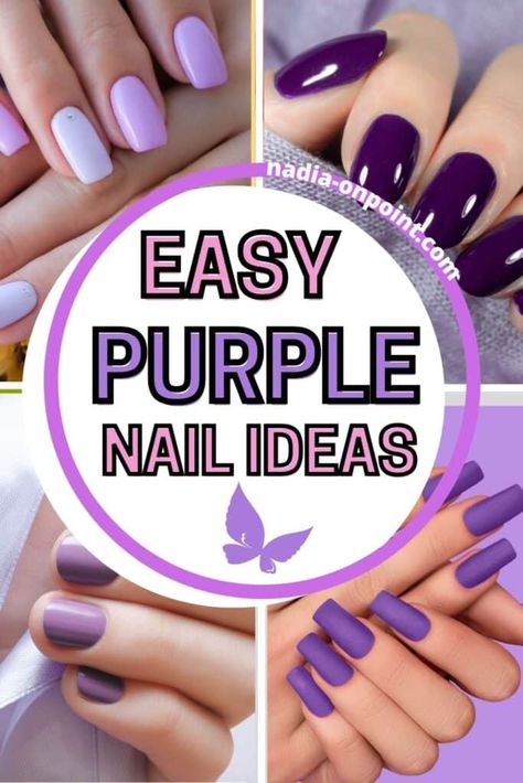 Easy Purple Nails – Effortless Style for Every Occasion Easy Purple Nails, Purple Dip Nail Ideas, Classy Purple Nails, Purple Dip Powder Nails, Elegant Purple Nails, Purple Nails Designs, Nail Ideas Aesthetic, Purple Manicure, Plum Nails