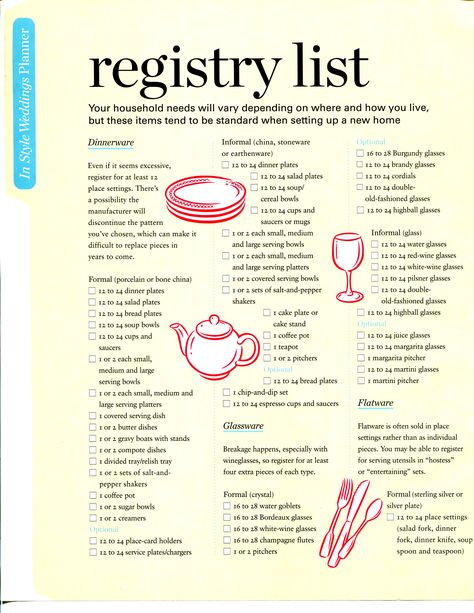 InStyle Wedding's Registry List - part 1 House Warming Party Registry List, Housewarming Registry Checklist, Housewarming Gift Registry List, Housewarming Registry List, Housewarming List, Housewarming Registry, Target Wedding Registry, Wedding Registry List, Pilot Wedding