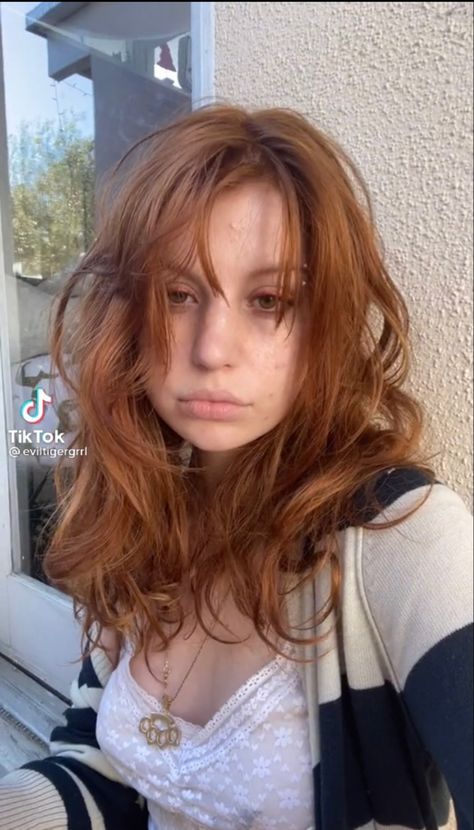 Gold Copper Hair, Red Hair With Bangs, Cowboy Copper, Ginger Hair Color, Hairstyle Inspo, Copper Hair, Dye My Hair, Cut My Hair, Hair Stuff