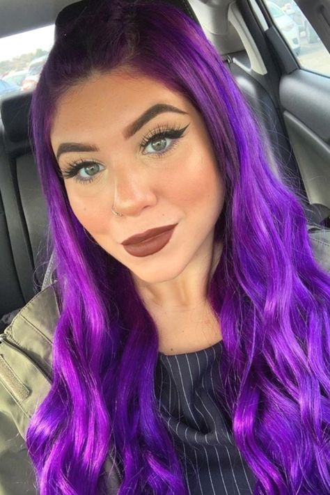 Bright Purple Hair, Dramatic Hair Colors, Blue Grey Hair, Fox Hair Color, Dyed Hair Purple, Fox Hair, Arctic Fox Hair Color, Rainbow Hair Color, Cute Hair Colors