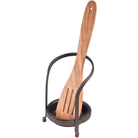 Buy InterDesign York Houseware, Upright Spoon & Spatula Rest for Kitchen Countertops, Bronze at Walmart.com Spoon Stand Ideas, Counter Clean, Stand Ideas, Utensil Crock, Spoon Rests, Spoon Holder, Ceramic Spoons, Utensil Holder, Spoon Rest