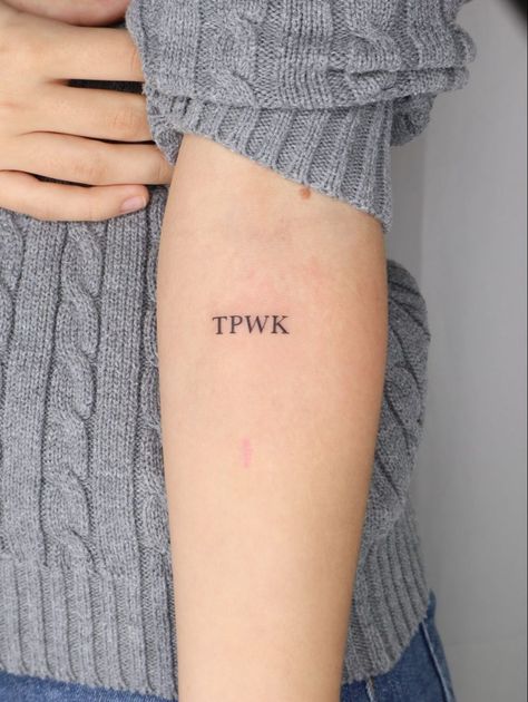 TPWK Tattoo - Harry Styles | tattoo ideas by  Kylah Ashworth Harry Styles Tattoos Tpwk, Harry Coded Tattoos, Lovejoy Tattoo, Tpwk Tattoo Ideas, Harrystyles Tattoo, One Direction Tattoos Ideas, Harry Styles Minimalist Tattoo, Tpwk Tattoo, Mini Tattoos Unique