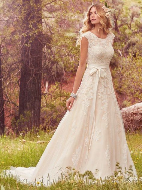 Wedding Dresses With Lace, Tulle Wedding Dresses, Dresses With Lace, Sheath Wedding Gown, Wedding Dresses 2018, Applique Wedding Dress, Bohemian Wedding Dress, Classic Wedding Dress, Maggie Sottero