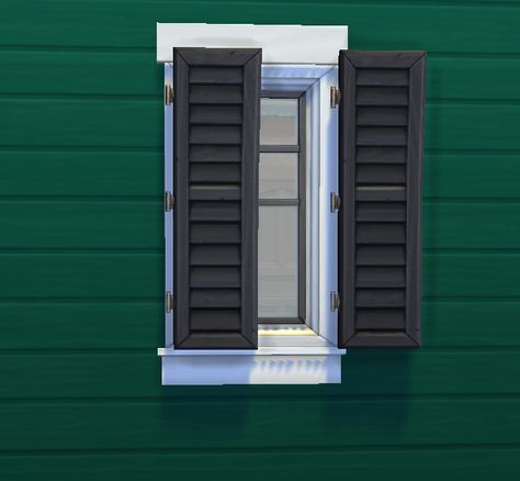 Mod The Sims - Very Separate Window Shutters Georgian Windows, Sims 4 Cottage, Sims 4 City Living, Dream Porch, Cottage Windows, Square Windows, Sims 4 Download, Sims House Design, The Sims 4 Download