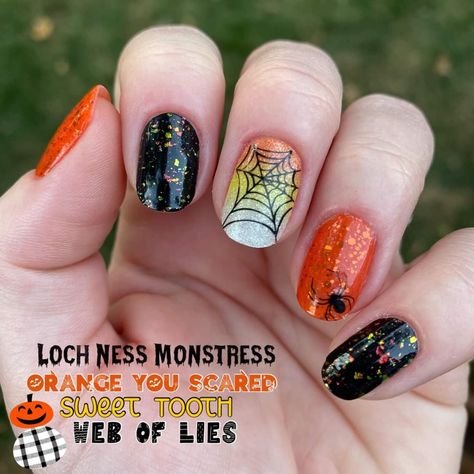 Halloween Mixed Mani Color Street, Colorstreet Halloween Mixed Mani, Color Street Halloween 2023, Color Street Halloween Mixed Mani, Happy Harvest Color Street, Halloween Color Street Combos, Color Street Halloween Combos, Color Street Halloween, Halloween Nail Colors