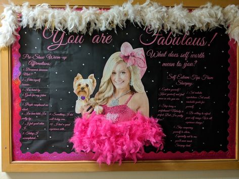 High School Musical Bulletin Boards, Sharpay Evans High School Musical, Resident Assistant Boards, Residence Life Bulletin Boards, Ra Programming, Dorm Themes, Musical Party, Sharpay Evans, Ra Themes