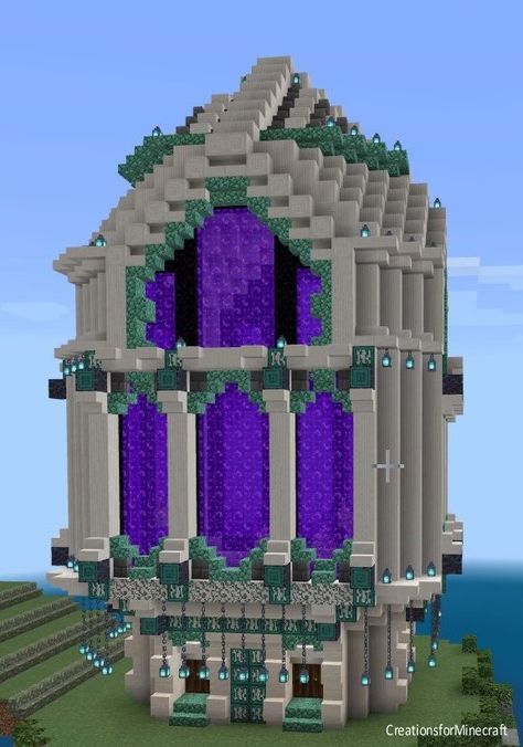 Stone Bricks, Nether Portal, Minecraft Builds, Minecraft, Portal, Lanterns, Building, Stone