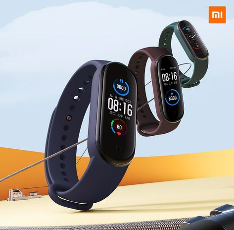 FYI: Xiaomi Mi Band 5: Teasers confirm the design and up to seven colours for upcoming fitness tracker Fit App, Best Fitness Tracker, Smart Bracelet, Smart Band, Heart Rate Monitor, Custom Watch, Watch Faces, Heart Rate, Black Watch