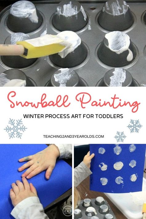 This fun and easy snowball painting activity fits right in with your toddler winter theme. A great process art activity! #toddlers #art #paint #snow #processart #easy #winter #2yearolds #teaching2and3yearolds Toddler Winter Art, Snowball Painting, Art Activity For Toddlers, Art For Toddlers, Easy Winter Crafts, Winter Activities Preschool, Activity For Toddlers, Art Activities For Toddlers, Snow Activities