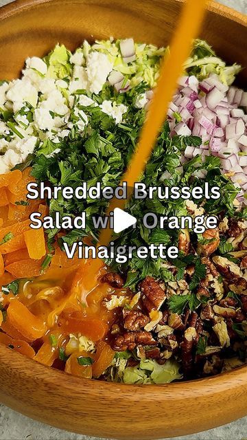 Brussels Salad, Goat Cheese Crumbles, Orange Dressing, Whole Grain Mustard, Dried Rosemary, Orange Honey, Super Salads, Roasted Pecans, Orange Salad