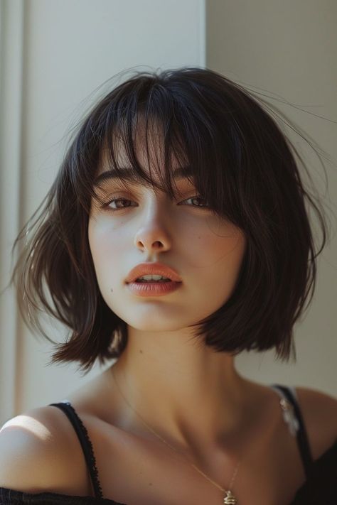 Bob Pendek, Reference Face, Textured Bobs, Straight Bob Haircut, Κούρεμα Bob, Haircut For Square Face, Trendy Bob Hairstyles, Cool Hairstyles For Girls, Best Bob Haircuts