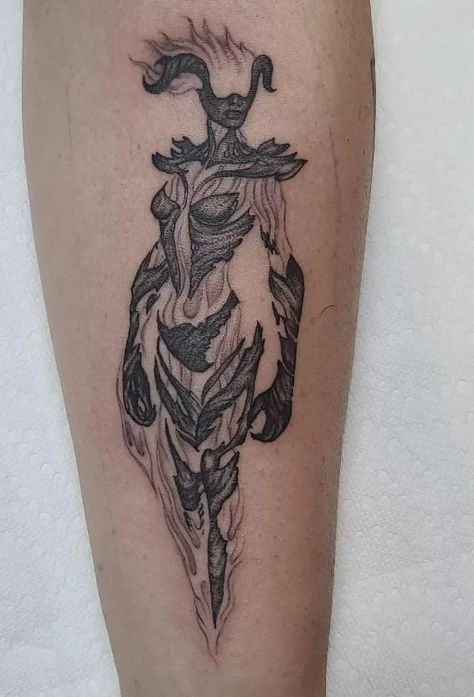 22 Best Skyrim Tattoos and Ideas - NSF - Magazine Flame Atronach Tattoo, Lower Leg Tattoo Sleeve, Leg Tattoo Sleeve, Elder Scrolls Tattoo, Men's Tattoo Ideas, Skyrim Tattoo, Japanese Leg Tattoo, Men's Tattoo, Rings Tattoo