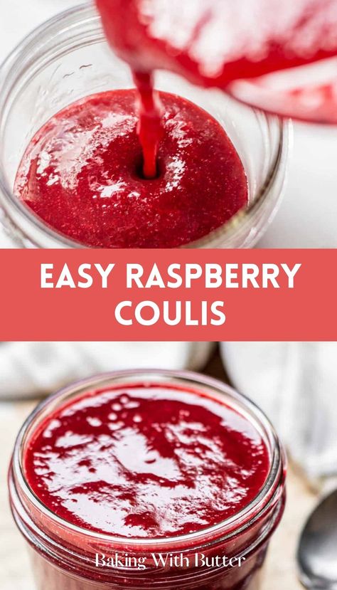 Best Raspberry Coulis - top choice for adding a fruity touch to your meals. Rasberry Coulis, Brownies Ice Cream, Topping For Pancakes, Coulis Recipe, Raspberry Sauce Recipe, Berry Coulis, Raspberry Yogurt, Raspberry Coulis, Raspberry Sauce