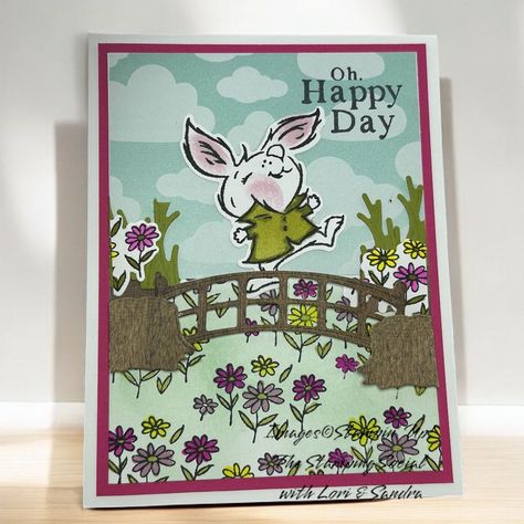 Happy Bunny, Oh Happy Day, Adorable Bunny, A Bridge, Cute Bunny, Greeting Cards Handmade, Happy Day, Wedding Shop, Colorful Flowers