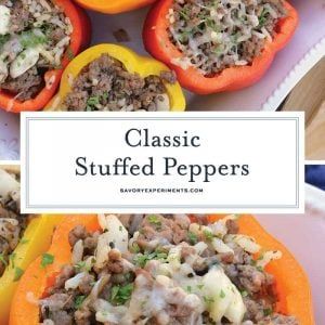 Stuffed Bell Peppers Ground Beef, Classic Stuffed Peppers Recipe, Classic Stuffed Peppers, Best Stuffed Pepper Recipe, Bell Peppers Stuffed, Stuffed Peppers Beef, Stuffed Peppers With Rice, Easy Stuffed Peppers, Ground Beef Rice