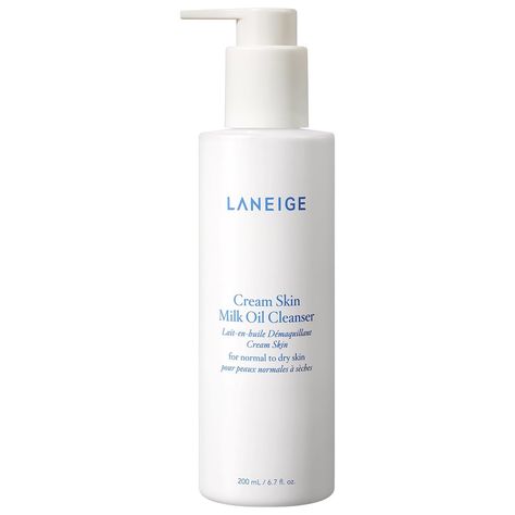 Laneige Cream Skin, Melted Makeup, Skincare Favorites, Oily Skincare, Oil Based Cleanser, Milk Cleanser, Sephora Skin Care, Cleansing Milk, Oil Cleanser