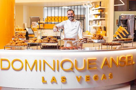 Caesars Palace Celebrates the Grand Opening of Dominique Ansel Las Vegas (w/ Video) Sable Cookies, Dominique Ansel Bakery, Coconut Mousse, Banana Jam, Cookie Shots, Dominique Ansel, Milk Chocolate Ganache, Kouign Amann, Strawberry Compote