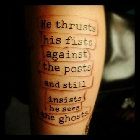 Excellent tongue twister Stephen King Tattoos, Writer Tattoo, It Tattoo, Stephen King Quotes, Tattoos Photo, Dragon Tattoo Back Piece, Own Tattoo, Knuckle Tattoos, Literary Tattoos