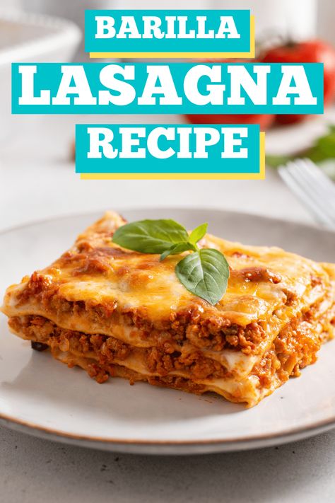 This Barilla lasagna recipe is decadent, indulgent, and takes half the time to prepare as classic lasagna! Learn how to make it, plus get tips for the best lasagna. Gordon Ramsay Lasagna Recipe, American Beauty Lasagna Recipe, Barilla No Boil Lasagna Recipe, Barilla Lasagna Recipe, Leftover Lasagna, Frozen Lasagna, No Boil Lasagna, Barilla Pasta, How To Make Lasagna