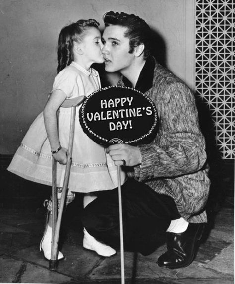 Elvis Presley with Joanne Wilson, ‘March of Dimes Poster Girl’ Happy Valentines Day Photos, Ed Sullivan Show, March Of Dimes, Young Elvis, Elvis Presley Images, Rare Historical Photos, Elvis Presley Pictures, Valentines Day Photos, Vintage Valentine Cards