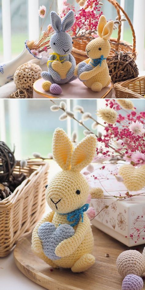 26 Best Free Crochet Patterns Amigurumi Crochet Rabbit Free Pattern, Easter Crochet Patterns Free, Easter Bunny Crochet Pattern, Amigurumi Minta, Crochet Toys Free, Crochet Bunny Pattern, Easter Crochet Patterns, Crochet Rabbit, Crochet Animals Free Patterns