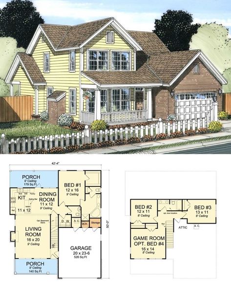 Two Story House Plans Sims 4, Older House Floor Plans, Sims 3 Floor Plans Layout, 1950s House Layout, Retro House Floorplan, Family Home Blueprints, Bloxburg House Layout And Exterior, American Suburban House Floor Plan, 2 Story Suburban House Floor Plans