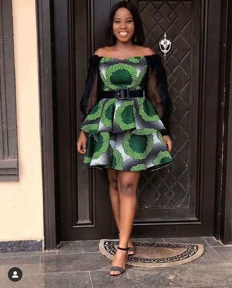 Ankara & Aso-Ebi Styles on Instagram: “#ankarastyles#africanfashion” Ankara Short Gown Styles, Best African Dresses, Ankara Gown, Short African Dresses, African Fashion Skirts, African Dresses Modern, African Wear Dresses, Afrikaanse Mode, African Maxi Dresses