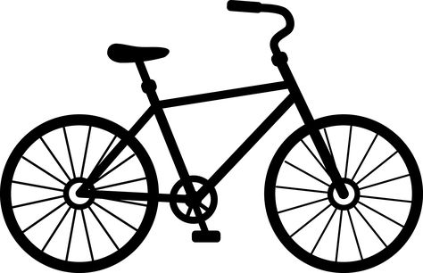 Bicycle Silhouette Cycle Drawing, Simple Bike, Bike Silhouette, Bicycle Illustration, White Bike, Black Bicycle, Bike Drawing, Bike Illustration, Silhouette Clip Art