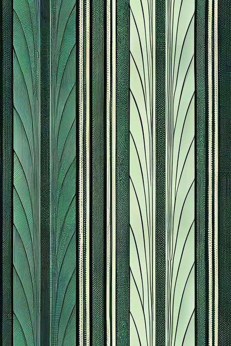 Green Art Deco Wallpaper, Emerald Green Art, Leave Print, Wallpaper Temporary, Green Art Deco, Wallpaper Wall Decor, Deco Wallpaper, Muster Tattoos, Print Design Art