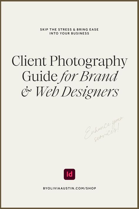 Guarantee successful client photoshoots and never have photos stall your projects again. Use this 13-page photography guide to help your clients plan their next photoshoot - From setting the tone and determining photoshoot wardrobe to an image shot list and checklist, you'll be guiding your clients through the entire process so you get photos in a timely manner and also impress your clients with this extra step! Designers Website, Design Podcast, Shot List, Photography Guide, Indesign Templates, Client Experience, Website Branding, Design Business, Best Investments