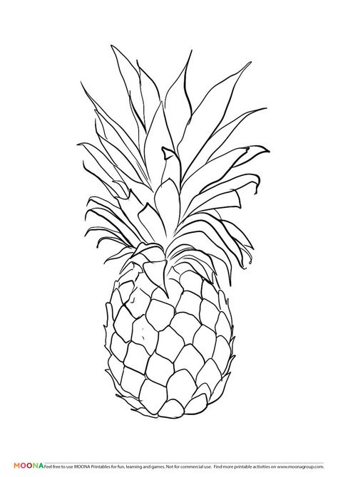 Balloon Hovercraft, Pineapple Drawing, Printable Tattoos, Pineapple Tattoo, Fruit Coloring Pages, Pola Sulam, Free Tattoo, Water Painting, Free Printable Coloring