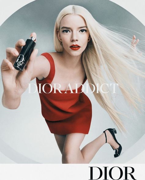 Dior Beauty Campaign, Dior Campaign, Makeup Influencer, Dior Perfume, Light Film, Dior Makeup, Dior Beauty, Dior Addict, Anya Taylor Joy