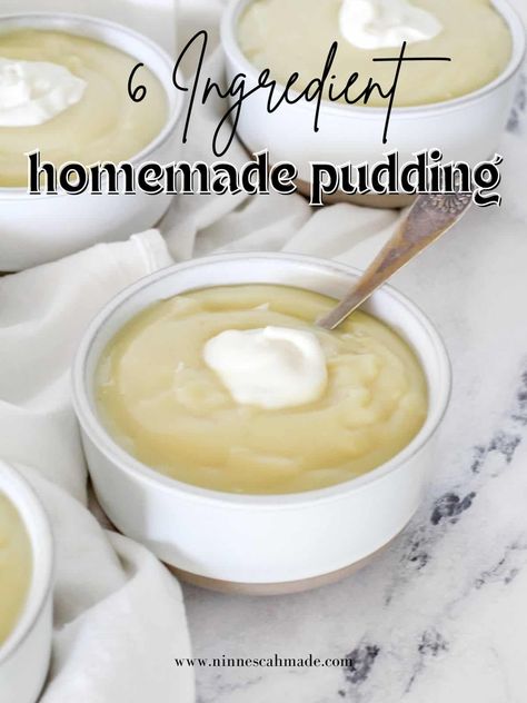 Homemade Vanilla Pudding Home Made Vanilla Pudding, Honey Pudding, Making Pudding, Pudding From Scratch, Pudding Vanilla, Vanilla Pudding Recipes, Homemade Vanilla Pudding, Homemade Pudding, Cheesecake Pudding